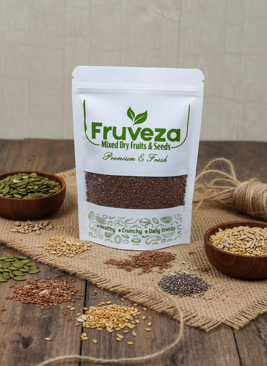 Fruveza Premium Flax Seeds (Alsi) – Fiber & Omega-3 Superfood