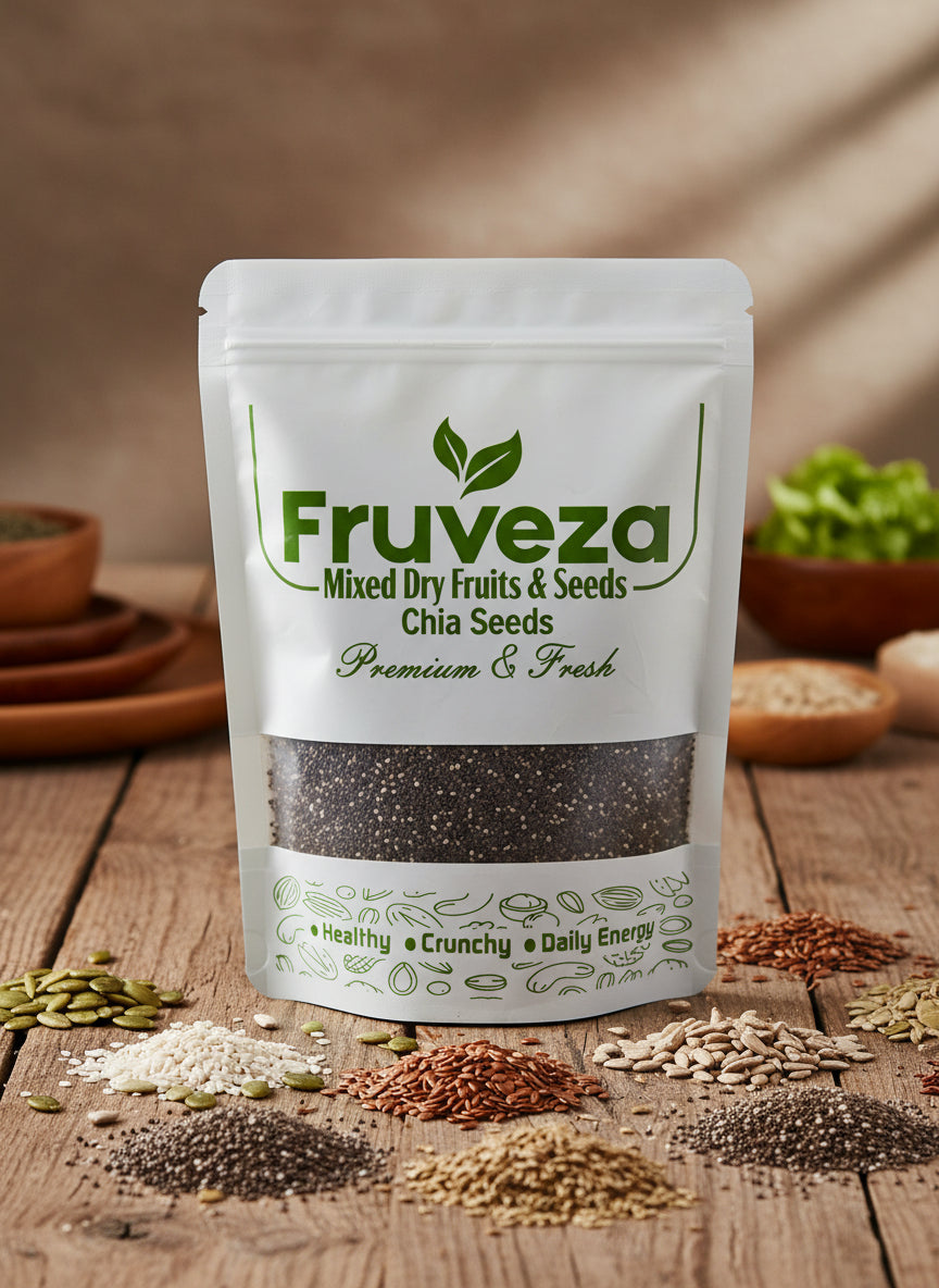 Fruveza Premium Chia Seeds – Energy Booster & Fiber-Rich Superfood